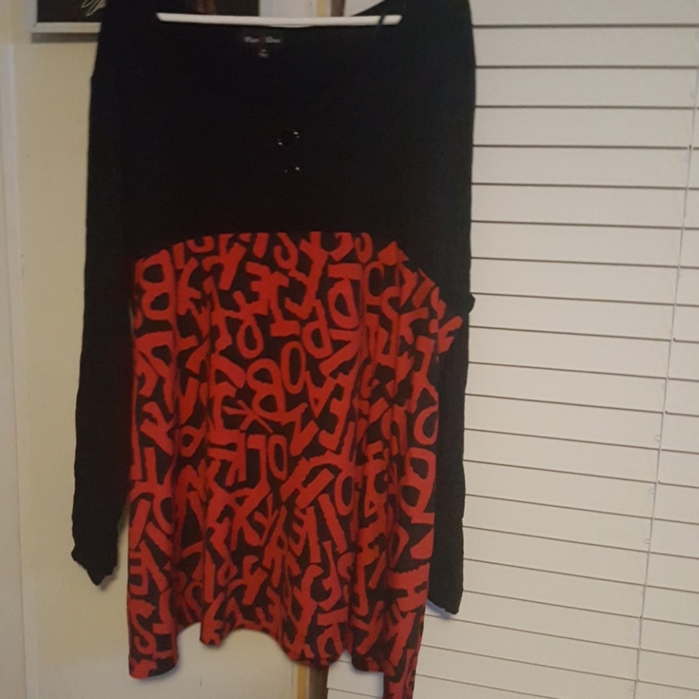Red and black shirt